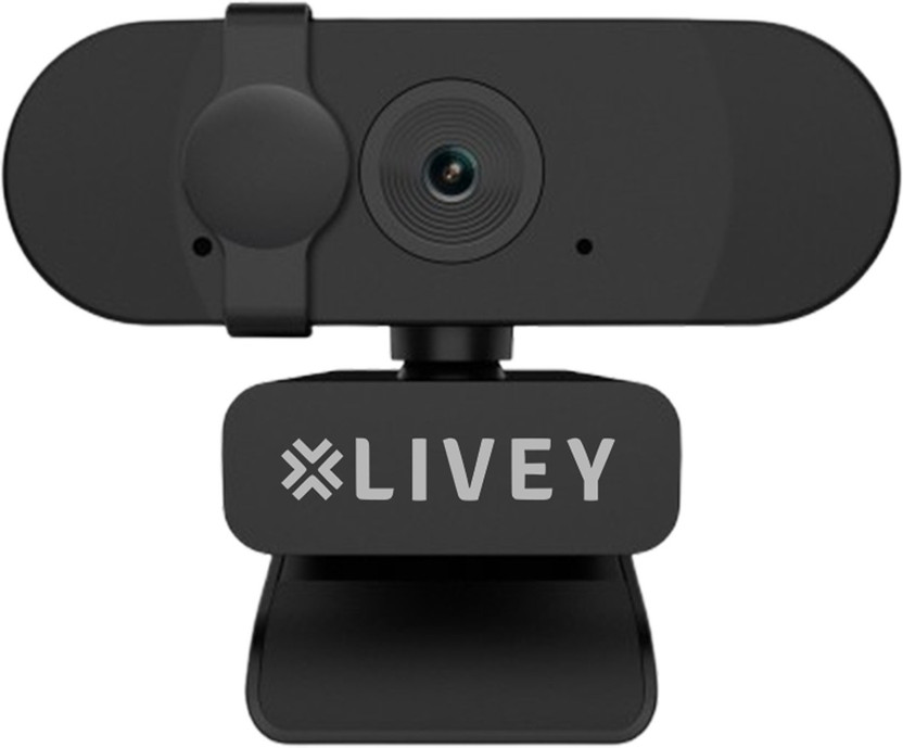 LIVEY RealSight WC350 QHD 2K Webcam Auto Focus 60fps, 1/3″ CMOS Sensor, 78° Horizontal HD Webcam 1080p, with Microphone, USB Connectivity(Black)