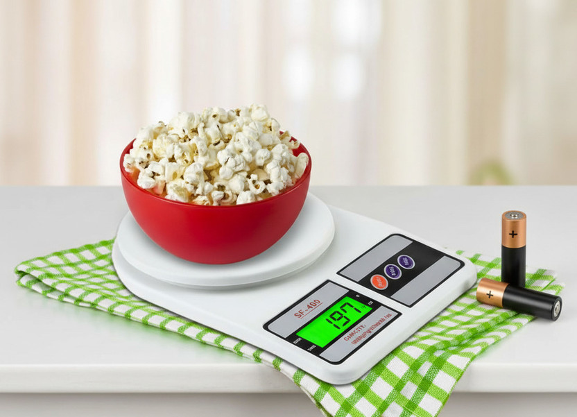 NIBBIN 10kg Digital Counter Kitchen Food Scale with Green LCD Display & High Precision Weighing Scale(White)