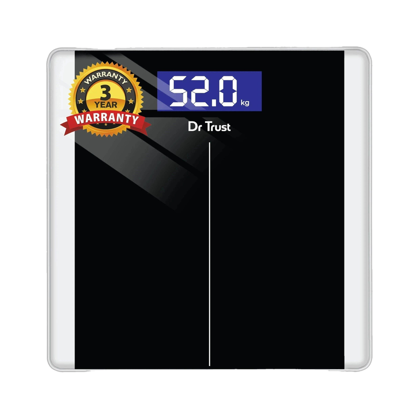 Dr Trust (USA) Model 513 Balance Personal Digital Electronic Body Weight Machine For Human Body 180Kg Capacity Weighing Scale(Black)