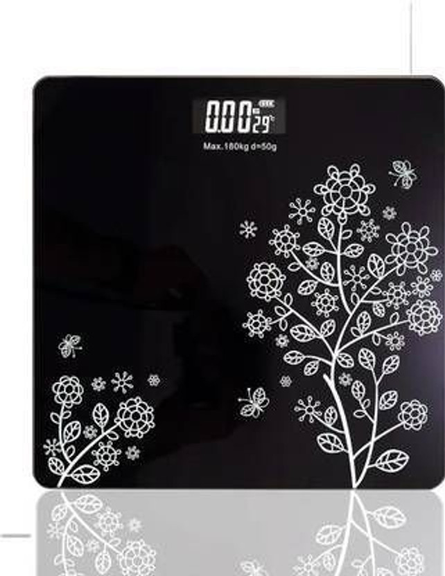 MS ENTERPRISE Personal Digital Electronic LCD Display Digital Body Weight Machine Weighing Scale(Black)