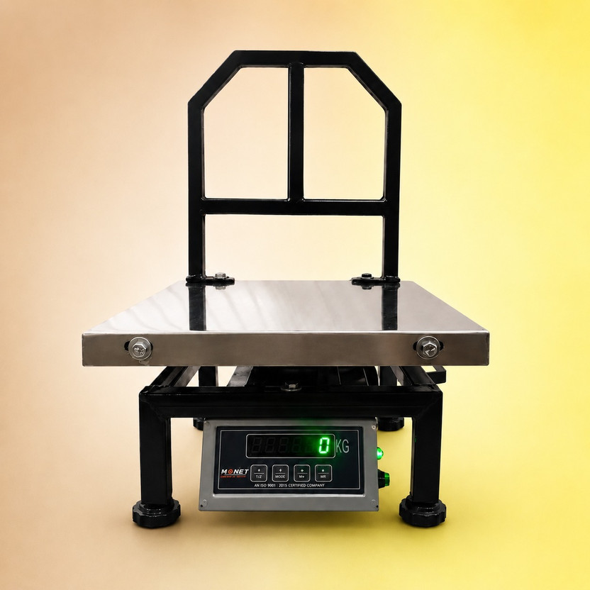 MONET 100 kg 12 X 12 Inch Mild Steel Portable Weighing Machine Weighing Scale(Black)