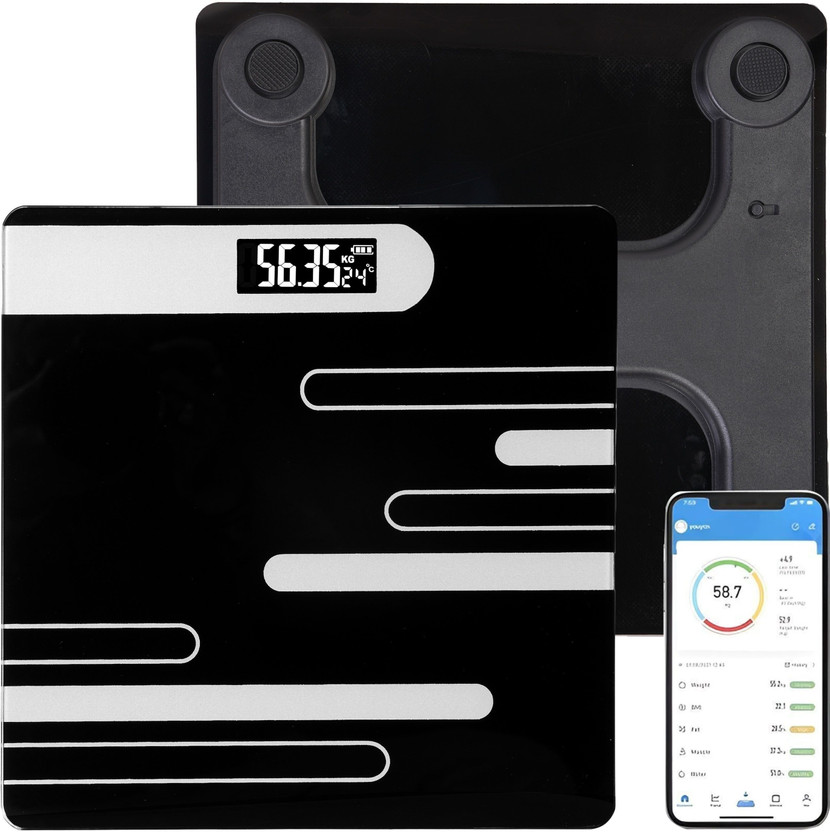 CT-BDS Smart Body Analyzer Pro | 18 Metrics Bluetooth Digital Weighing Scale Weighing Scale(Black & Silver)