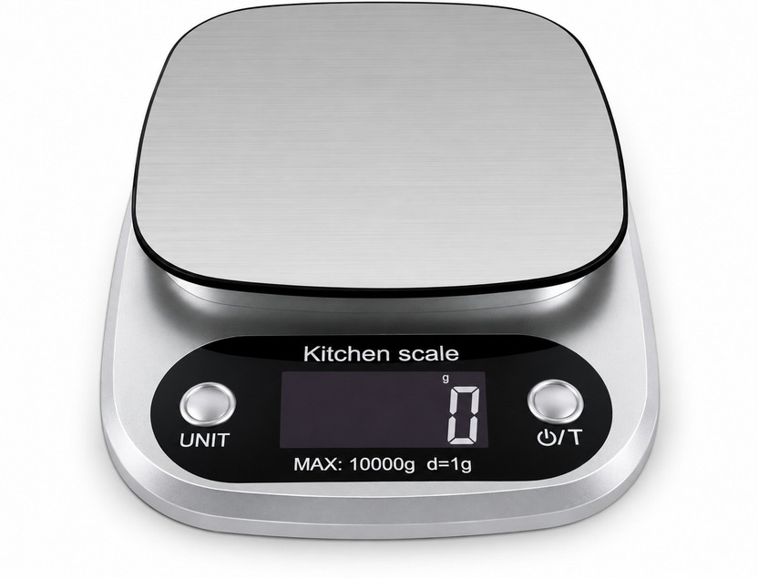 SAKALINE Digital Kitchen Weight Scale, High Precision 1g to 10kg Stainless steel Platform Weighing Scale(Silver)