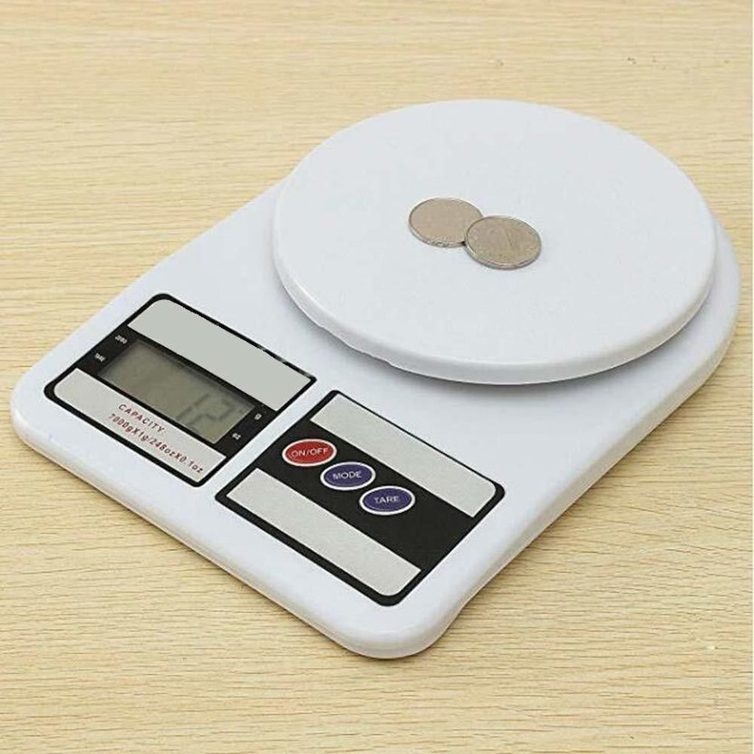 My Machine Electronic Digital Weight Scale LCD Kitchen Weight Scale Machine for Kitchen Weighing Scale(White)