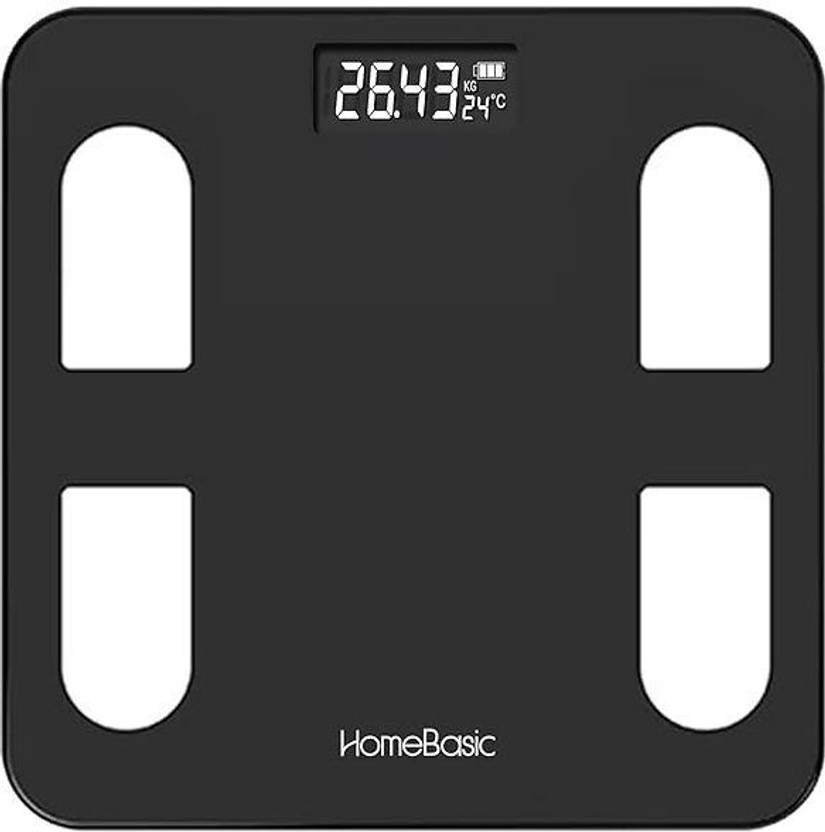 HOMEBASIC Digital Body Weight Machine with LCD Display & 180kg Capacity, Auto On/Off Weighing Scale(Dark Blue)