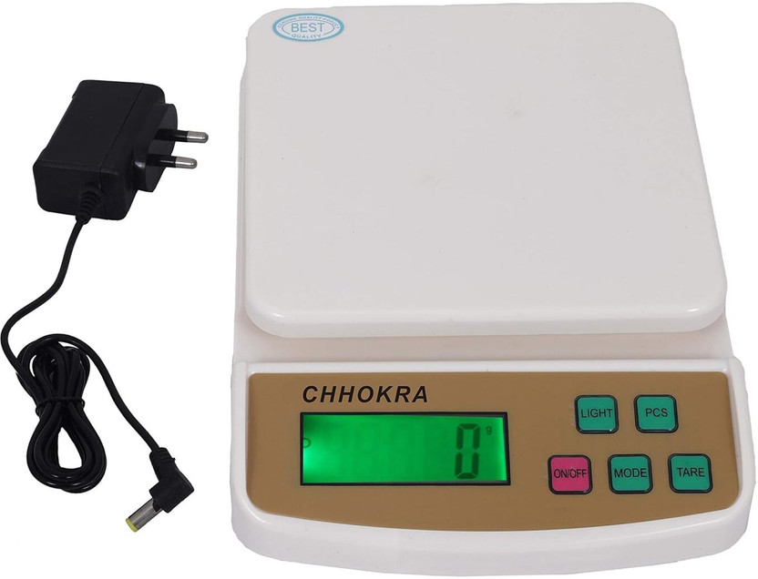 CHHOKRA Digital Electronic 1Gram-10 Kg Weight Scale LCD Kitchen Weighing scale Weighing Scale(White OFF)