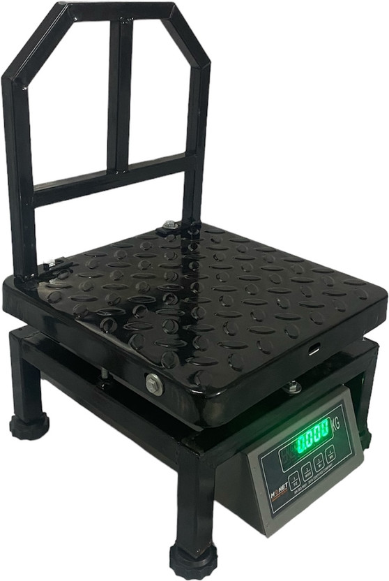 MONET 100 kg 12 X 12 Inch Mild Steel Portable Weighing Machine Weighing Scale(Black)