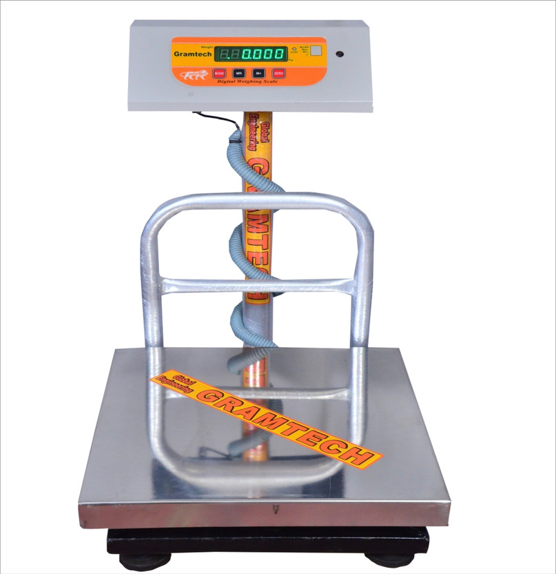 GRAMTECH Weight Scale Capacity 150kg x 10g Digital Pole Weighing Machine (upto 150 kg) Weighing Scale(Silver)
