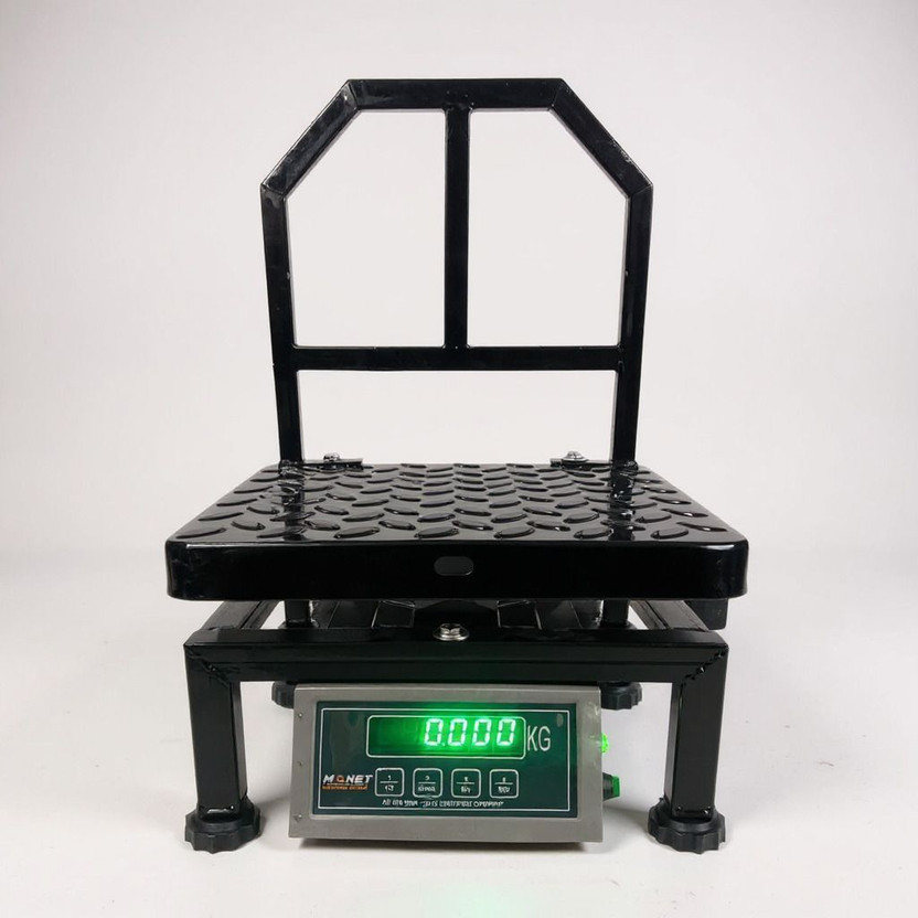 monet 150Kg MS/Iron Weighing MAchine,2 Days Battery Backup, Compact & Portable Weighing Scale(Heavy Duty ; Midnight Black)
