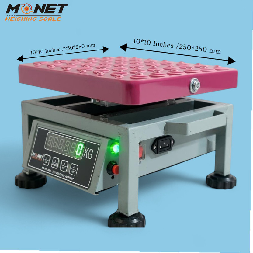 monet 50KG MS, Ultra Strong and Stylish With 2 days Battery Backup Weighing Scale(Durable & Precision Engineered Elegant Ash Grey / white)
