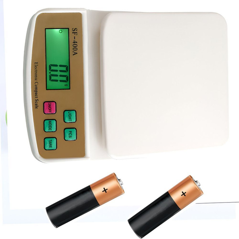 Regals Choice Digital Electronic Food Scale with Tare and Unit Button Weighing Scale(White)