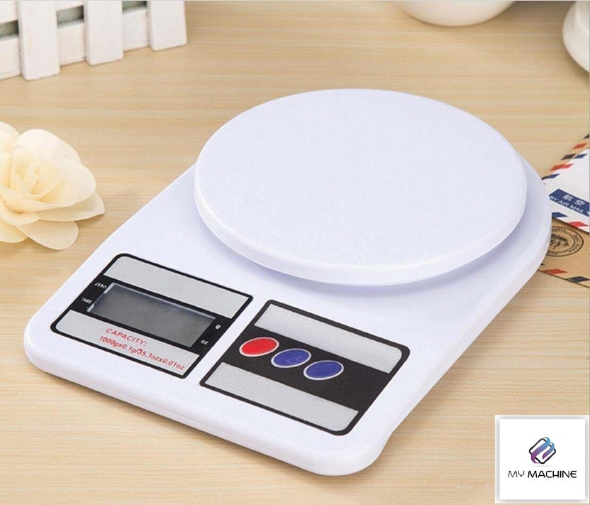 My Machine Electro Kitchen Scale Digital Food Scale High Precision Electronic Scale 10kg Weighing Scale(White)