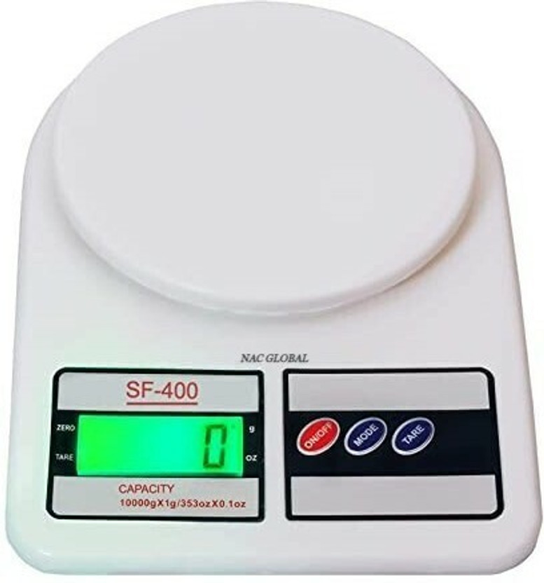 Nac Global Digital Kitchen Weighing Machine Multipurpose Electronic Weight Scale Weighing Scale(White)