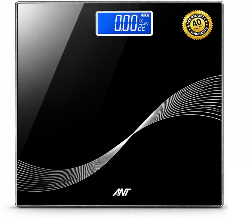 Ant Ant Esports Digital Body Weight Scale, 180kg, Tempered Glass, LCD Display Weighing Scale(Black) - Flipkart Deal