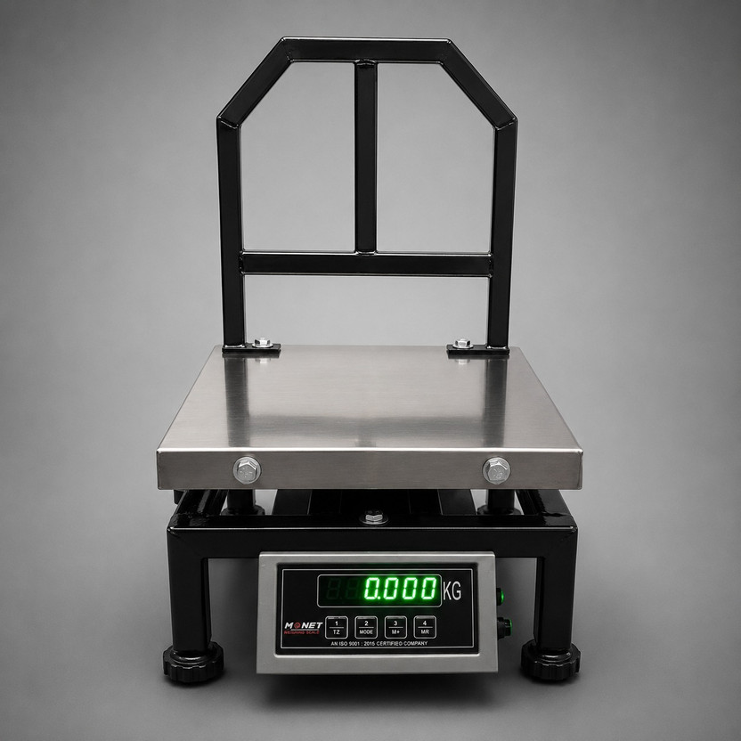 monet international 300 SS Platform Weighing Scale AND 2 day battery backup Weighing Scale(Black-50kg)