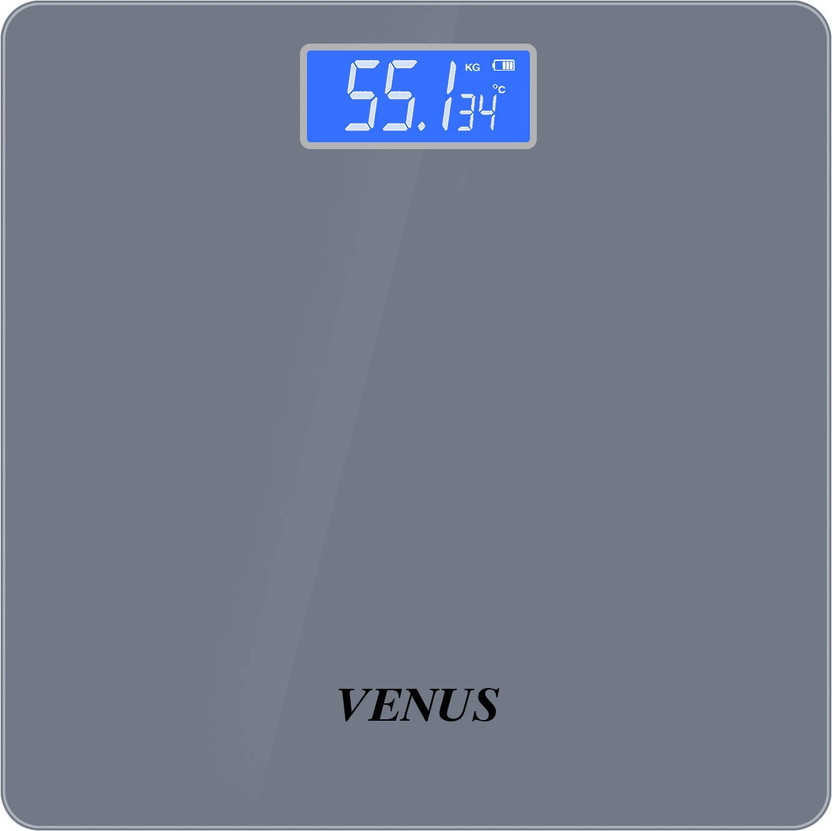 Venus Electronic Digital Personal Bathroom Weight Machine upto 180 kg Weighing Scale(Grey)