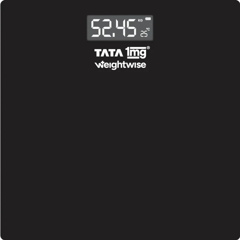TATA 1mg Premium Digital Weighing Machine for Precise Measurement Weighing Scale(Black)