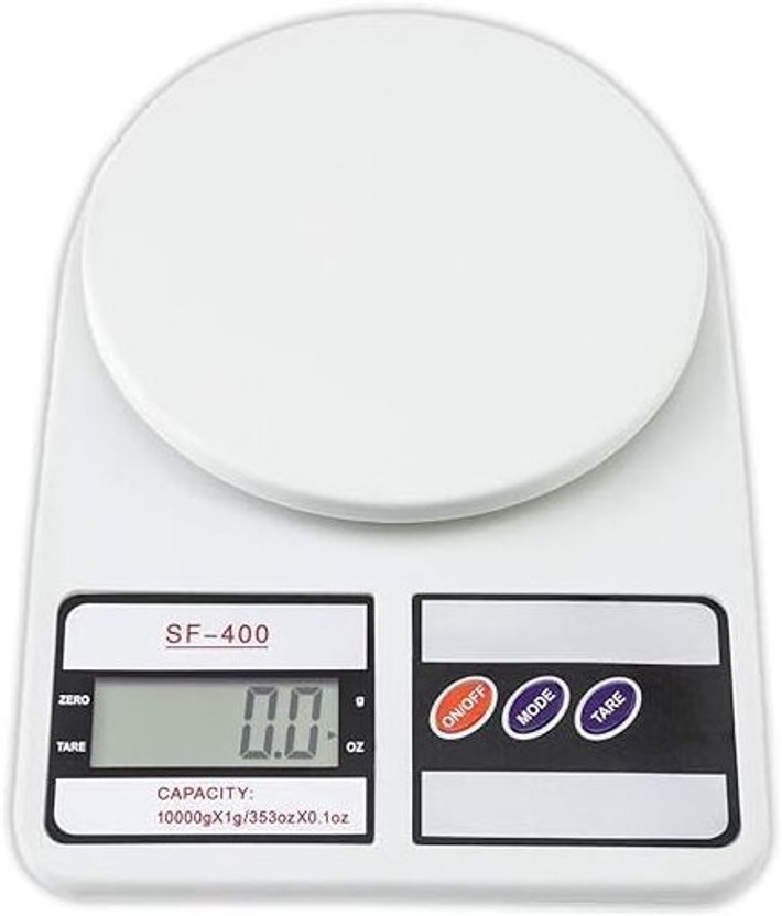 SIDGO Kitchen,Table top weight machine, Electronic Digital 1Gram-10 Kg Weight Scale 19 Weighing Scale(White)