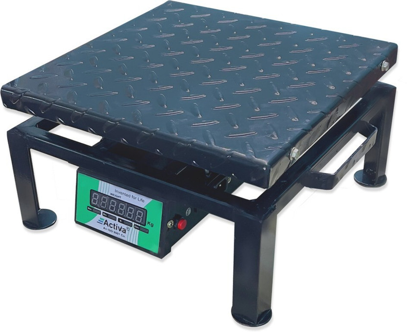 ACTIVA ACTIVA 200kg weight machine for shop|350x350mm platform size MILD STEEL|10gram accuracy Weighing Scale(Black) - Flipkart Deal