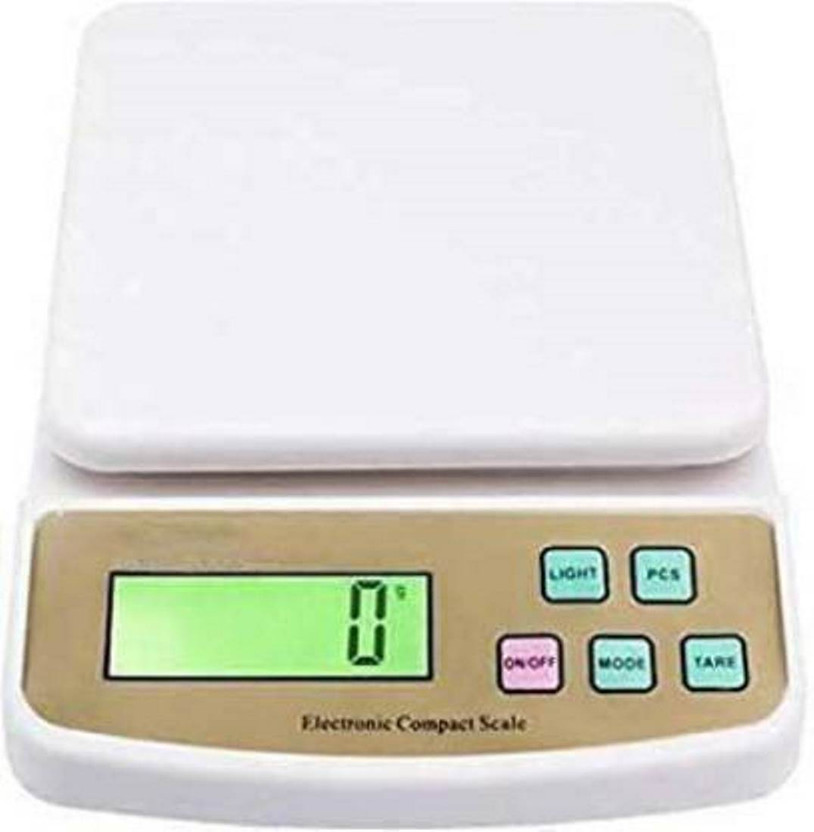 NIPTRON Electronic Digital 10 Kg Weight Scale Kitchen Measuring for Fruits,Spice,Food Weighing Scale(White)