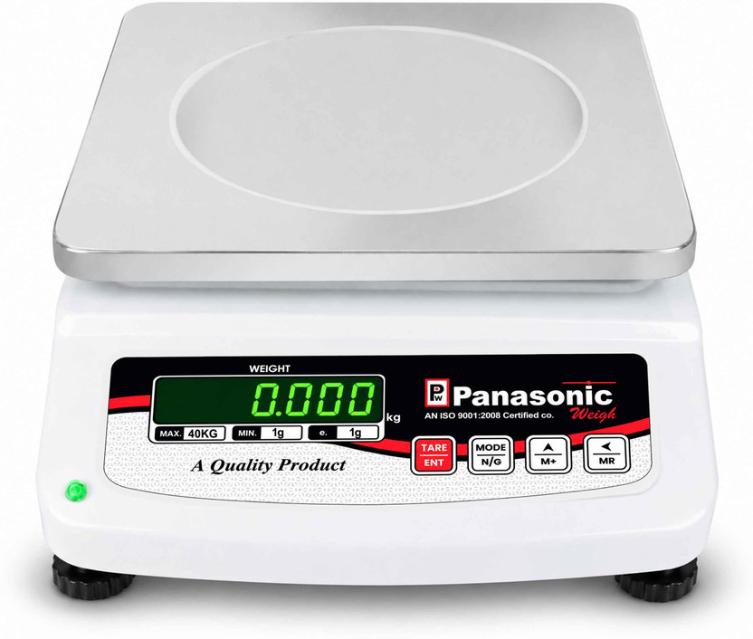 Costco Weigh Pana 40kg Dual Display for all type of Shops Primium Weighing Scale(Bright White)
