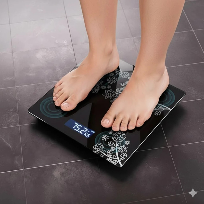 RiDiGo Digital Weight machine for Human body weight bathroom scale Weighing Scale Weighing Scale(Black)