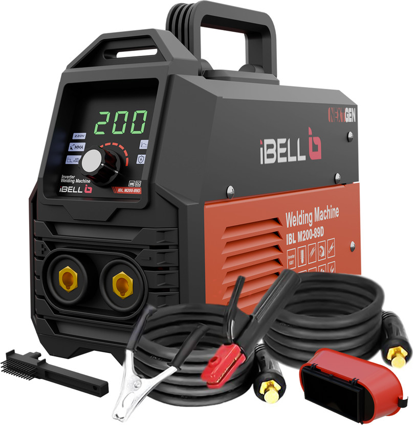 iBELL IBL M200-89D MMA Welding Machine, 200A,Advanced Digital Display, IGBT,Anti Stick Inverter Welding Machine