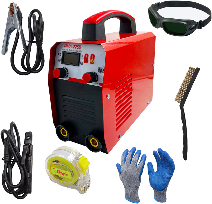 Hillgrove HGCM1212M3 225Amp Welding Machine With Metal Brush and Safety Googles, Gloves Inverter Welding Machine