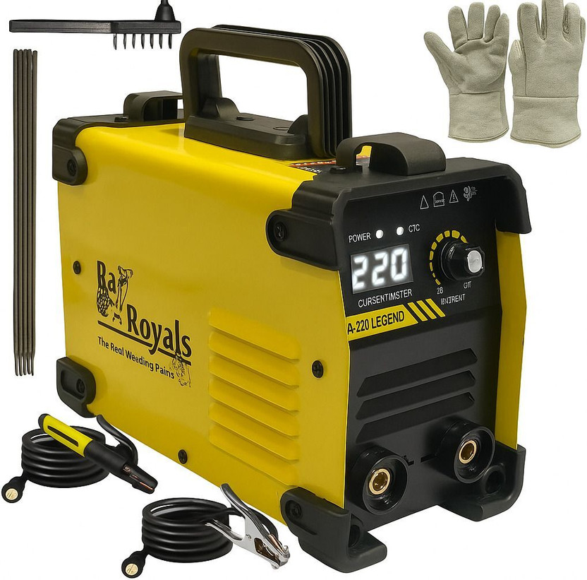 RAJROYALS 220Amps welding machine high powered continue use IRON-STEEL work single phase Inverter Welding Machine