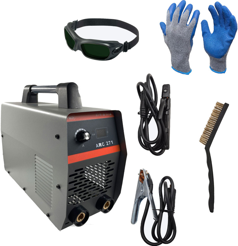 Hillgrove HGCM1199M3 271Amp Welding Machine With Metal Brush and Safety Googles, Gloves Inverter Welding Machine