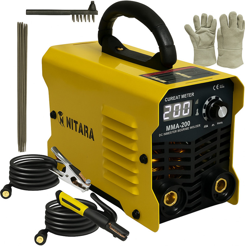 Nitara MMA200 Welding Machine Heavy Duty, Copper Lines, Energy Saving, Stable Arc Inverter Welding Machine