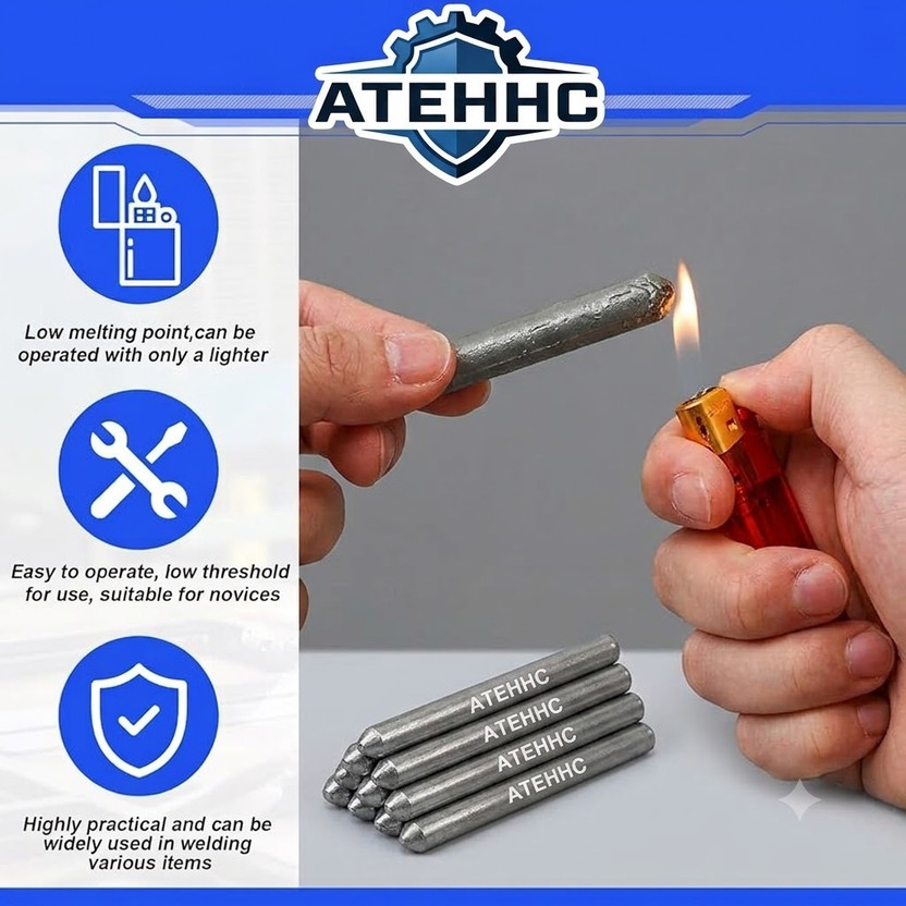 ATEHHC Easy Melt Metal Welding Rods (New Quality) (6 Pcs) Welding Rod(Pack of 6)