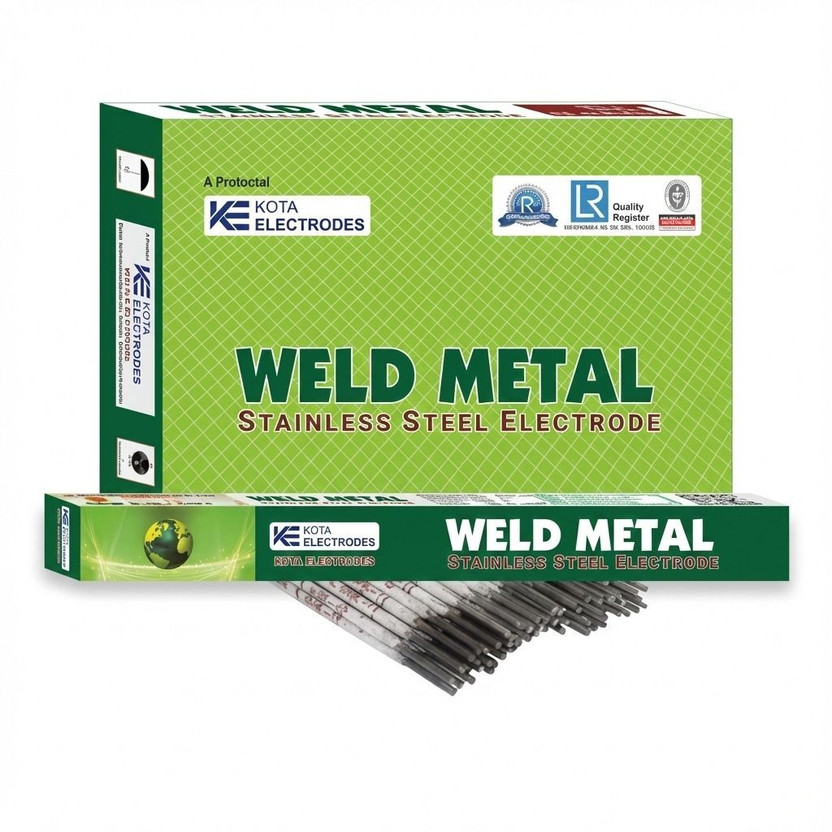 Kota Electrodes Weld Metal Stainless Steel Welding Electrode Rod - No. 12 (2.5x350 mm,1kg Pack) Welding Rod(Pack of 1)