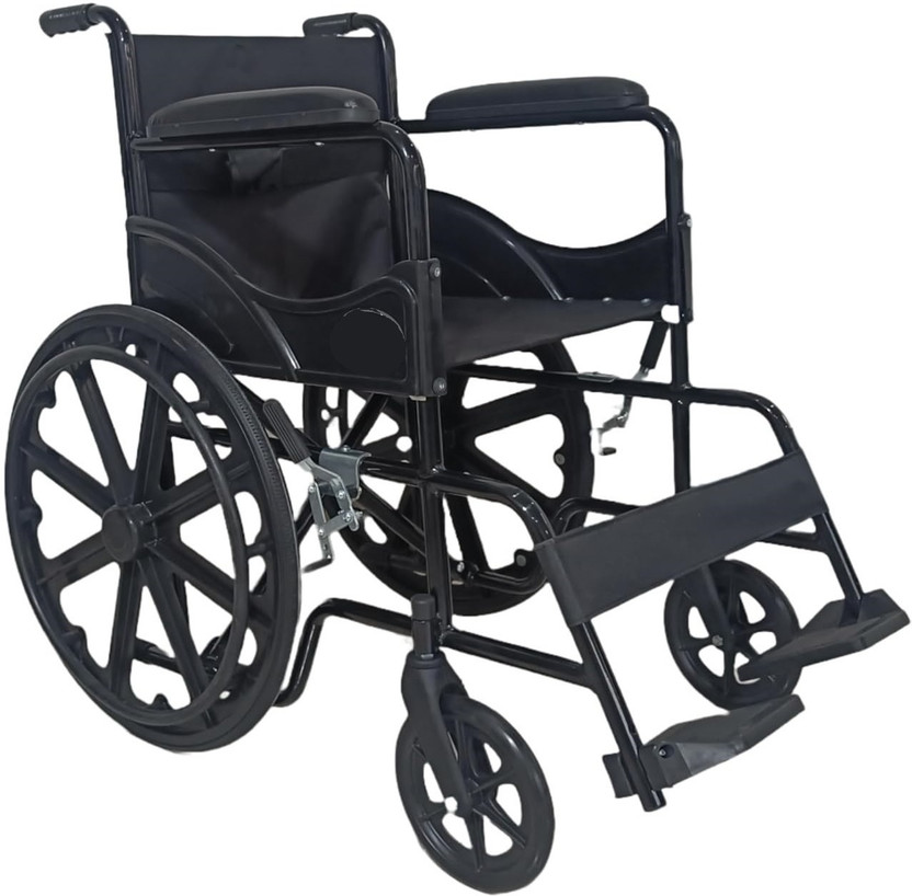 TR Foldable Wheelchair for Old People and Patient with Adjustable Seat Belt Manual Wheelchair(Self-propelled Wheelchair, Attendant-propelled Wheelchair)