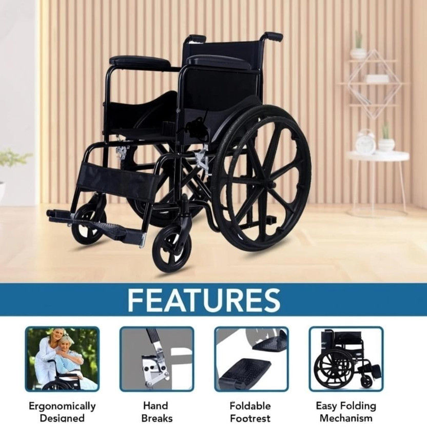 HealthEmate MagDualSupport Manual Wheelchair(Self-propelled Wheelchair)