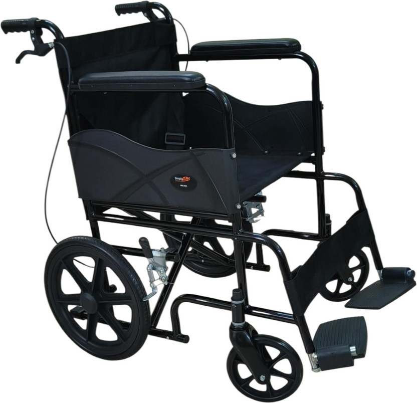 deshmed Premium Transit Light Weight wheelchair with Attender Break and Seat Belt Manual Wheelchair(Attendant-propelled Wheelchair)