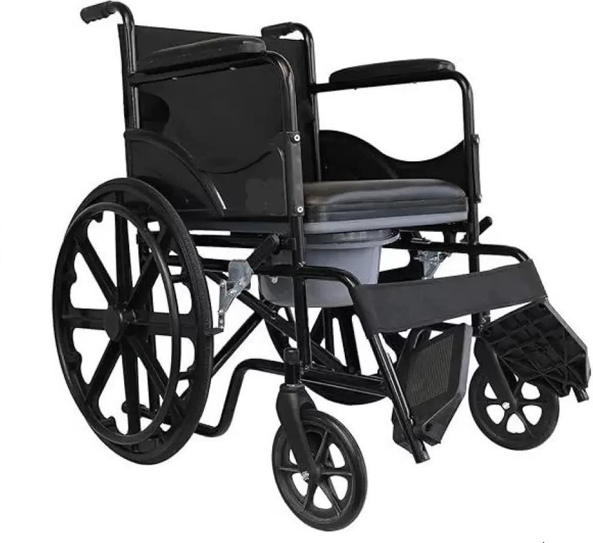 TR Foldable commode wheelchair Manual Wheelchair double seat Manual Wheelchair(Self-propelled Wheelchair, Attendant-propelled Wheelchair)