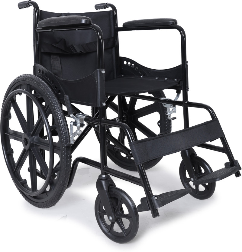 TR Foldable Wheelchair for Old People and Patient with Adjustable Seat Belt Manual Wheelchair(Self-propelled Wheelchair, Attendant-propelled Wheelchair)