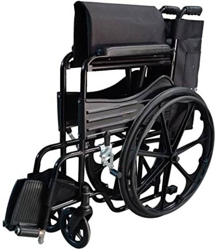 HealthEmate Magwheel Foldable Wheelchair with SEAT and Leg Belt Manual Wheelchair Price in India