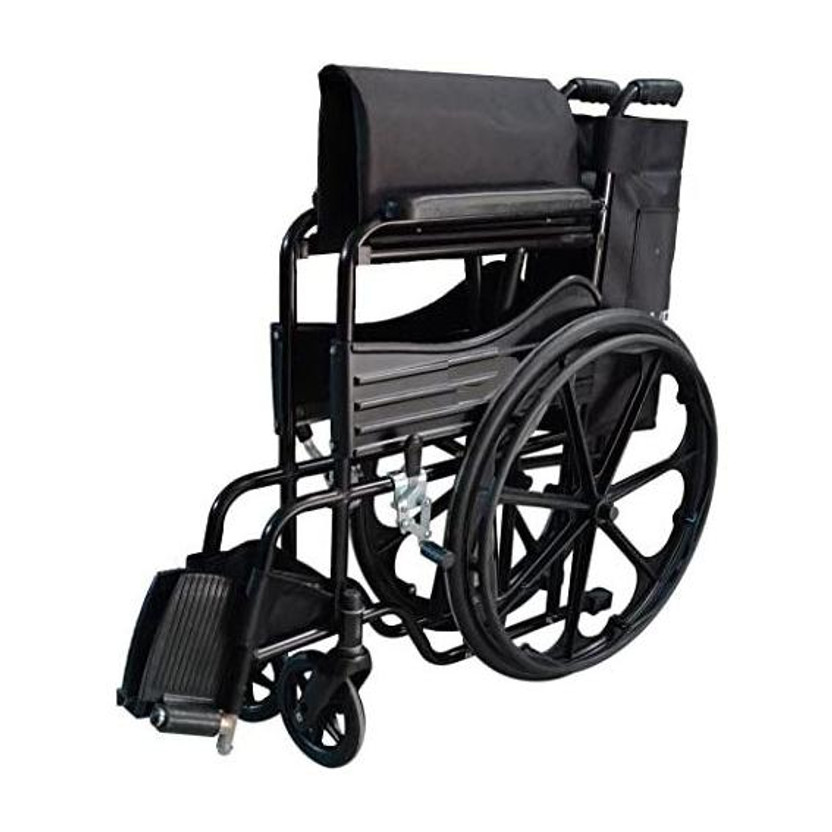 HealthEmate Magwheel Foldable with SEAT and Leg Belt Manual Wheelchair(Self-propelled Wheelchair)