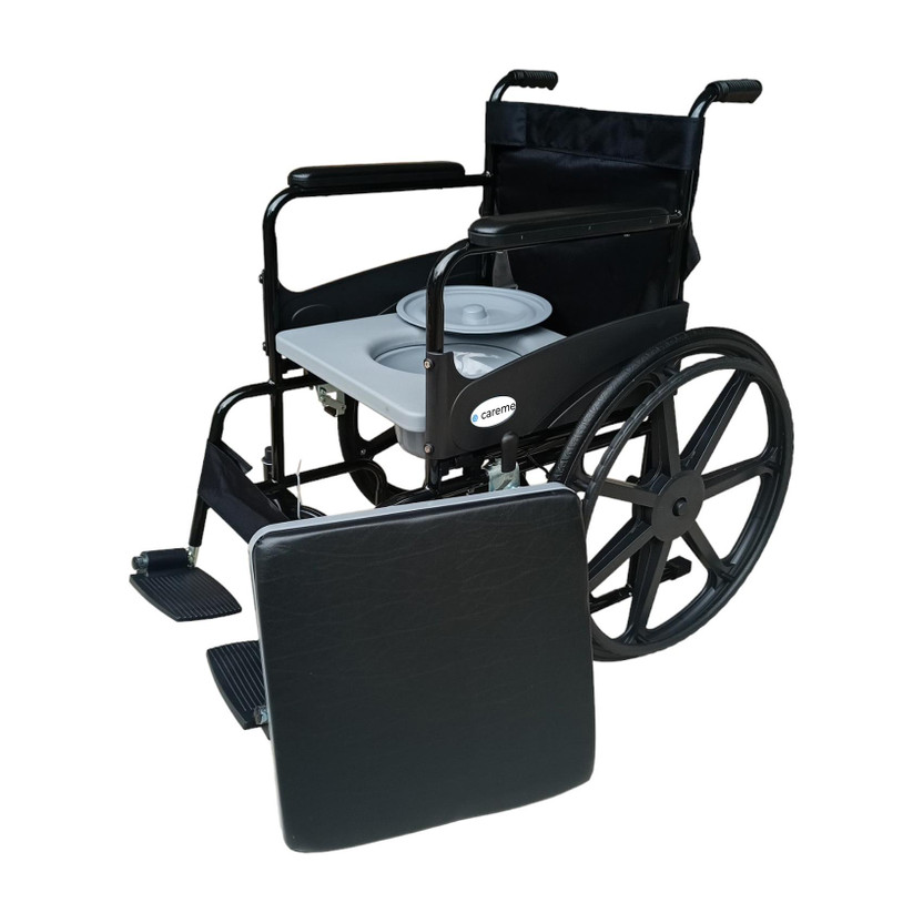 CareME 2 in 1 SC8005S Manual Wheelchair commode wheelchair Standard Foldable Manual Wheelchair(Self-propelled Wheelchair)