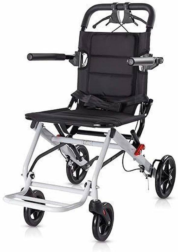 HealthEmate Transport LIght weight Wih Bag Manual Wheelchair(Attendant-propelled Wheelchair)