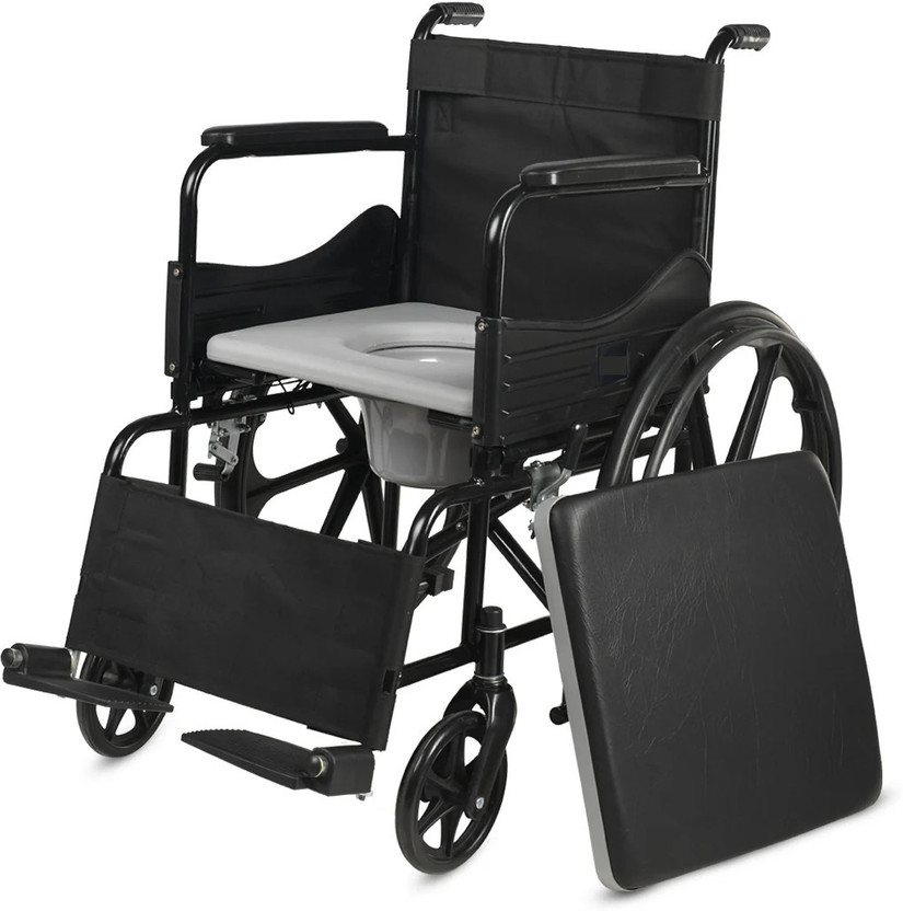 HealthEmate MagDualSupport Red Manual Wheelchair(Self-propelled Wheelchair)