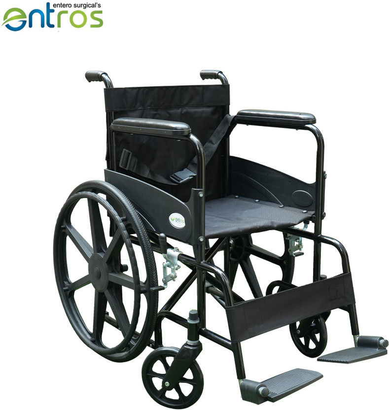 Entros KL875 Premium Aluminum, Foldable Design, Ideal for Patients & Handicaps Manual Wheelchair(Self-propelled Wheelchair)