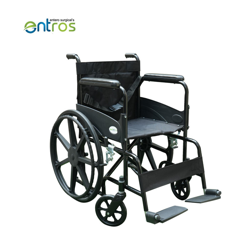 Entros KL875 Premium Aluminum, Foldable Design, Ideal for Patients & Handicaps Manual Wheelchair(Self-propelled Wheelchair)