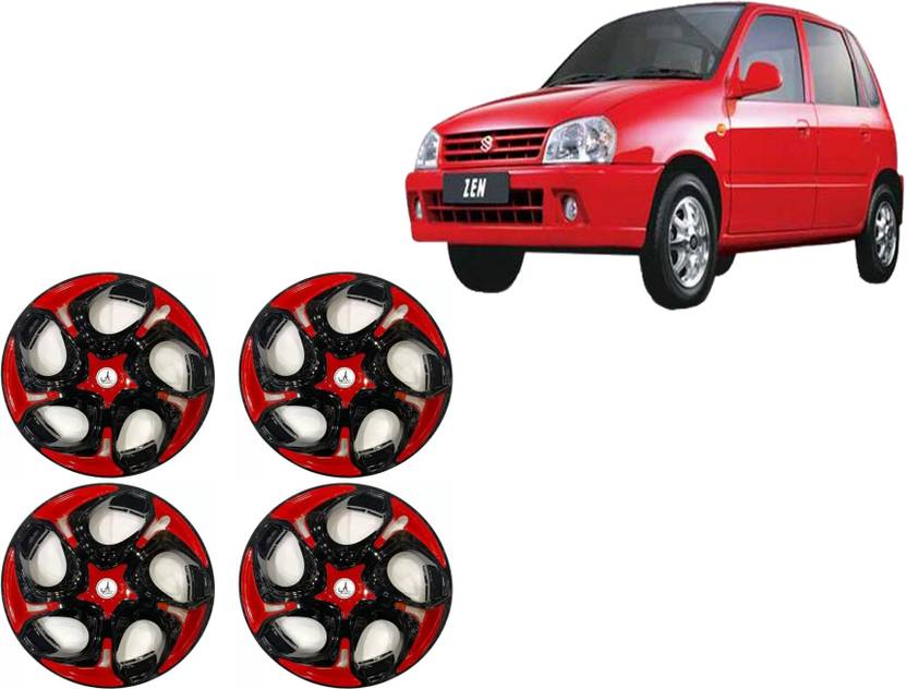 ALPINEZO CAR WHEEL CAP/WHEEL COVER HAWK DEGINE "RED_BLACK" 12 INCH