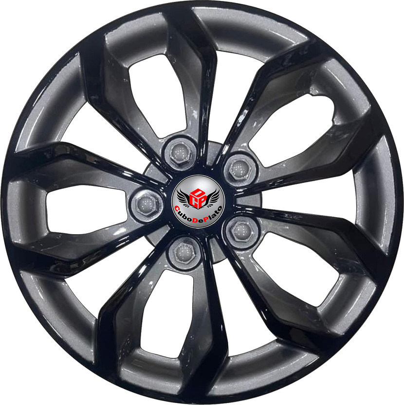 CuboDePlato CDP Fury Grey Black14 inch Wheel Cover For Universal For Car, Chevrolet, Maruti, HYUNDAI, Honda, Tata, Renault, Nissan Universal For Car(14.0 inch)