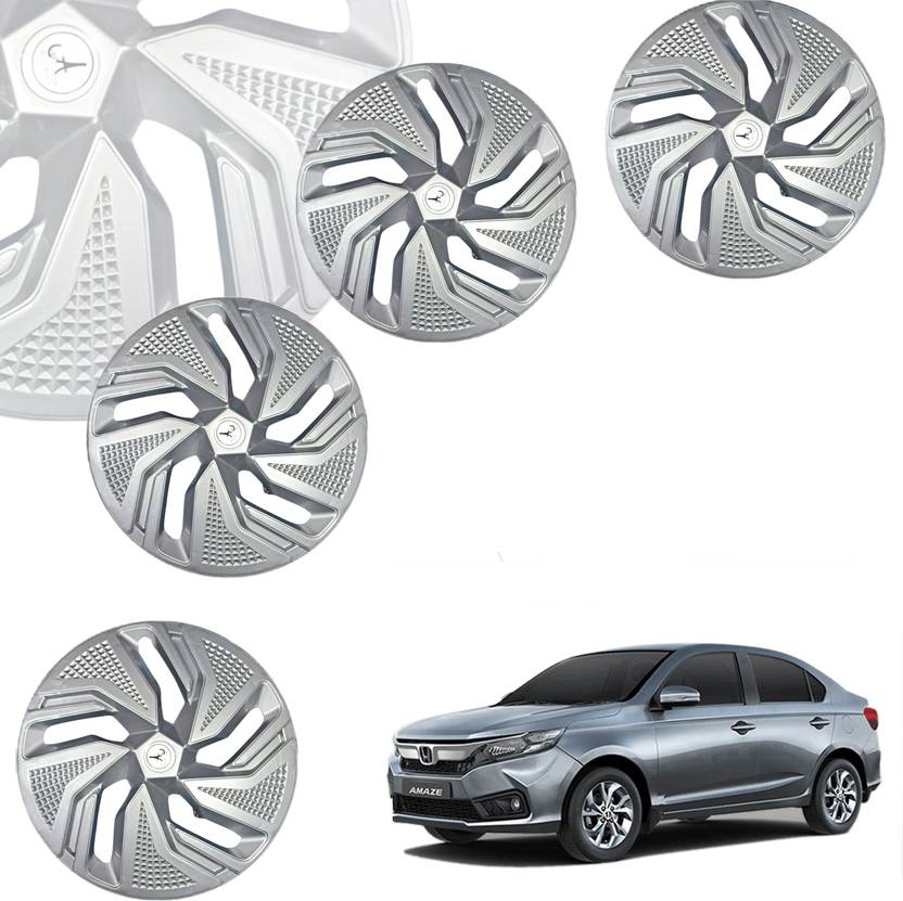 ALPINEZO CAR WHEEL CAP/WHEEL COVER GOOGLY DEGINE "SILVER_COLOUR" 14 INCH Wheel Cover For Honda