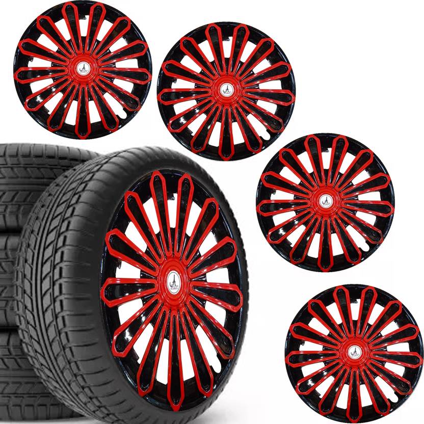 ALPINEZO CAR WHEEL CAP/WHEEL COVER FINCH DEGINE "RED_BLACK" 13 INCH