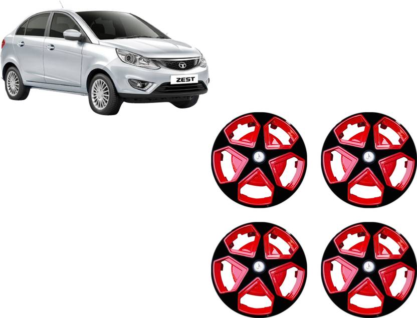 ALPINEZO CAR WHEEL CAP/WHEEL COVER ASTER DEGINE "RED_BLACK" 15 INCH